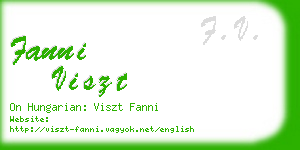 fanni viszt business card